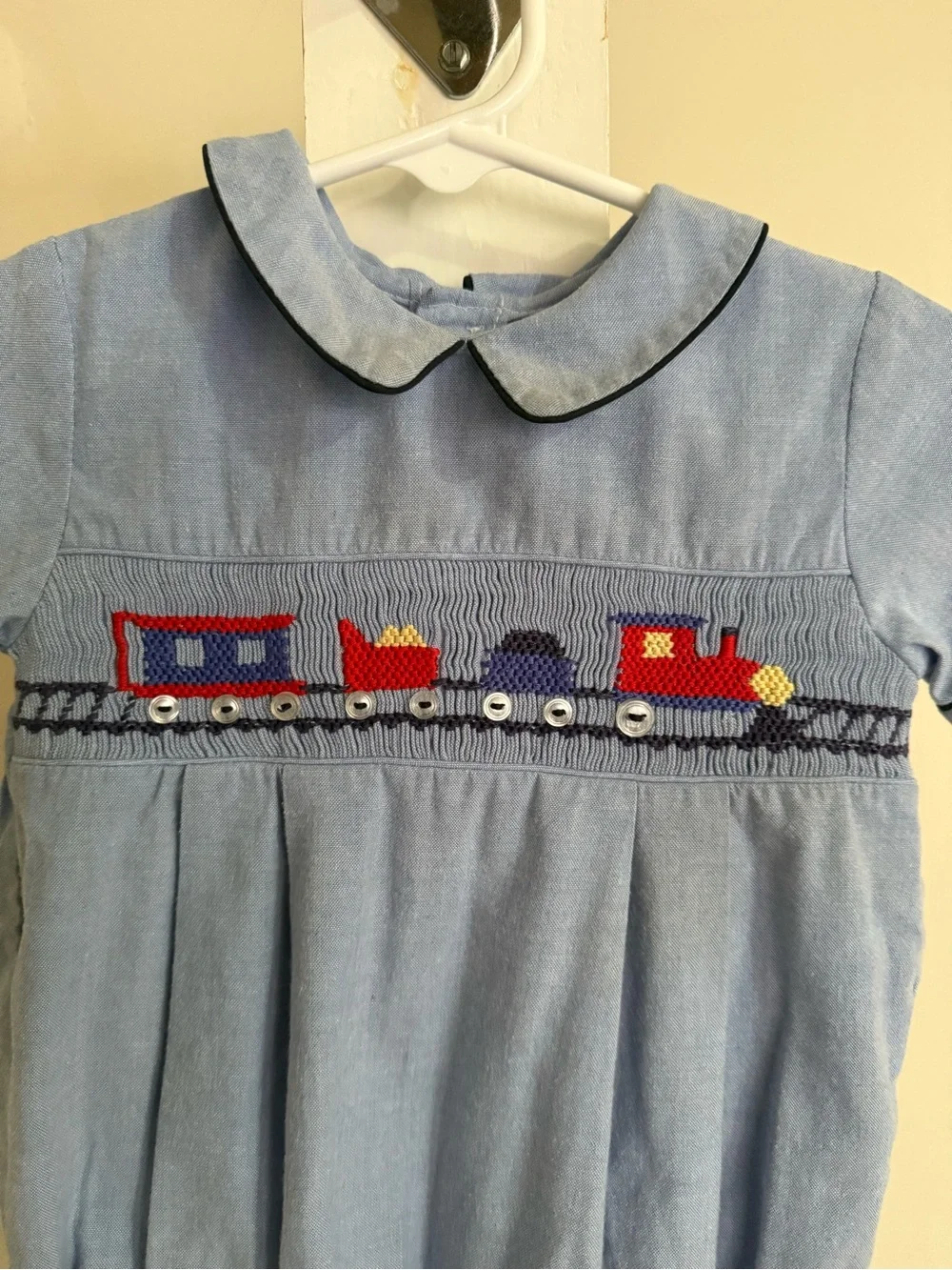 Carriage Boutiques Smocked Train Bubble Romper